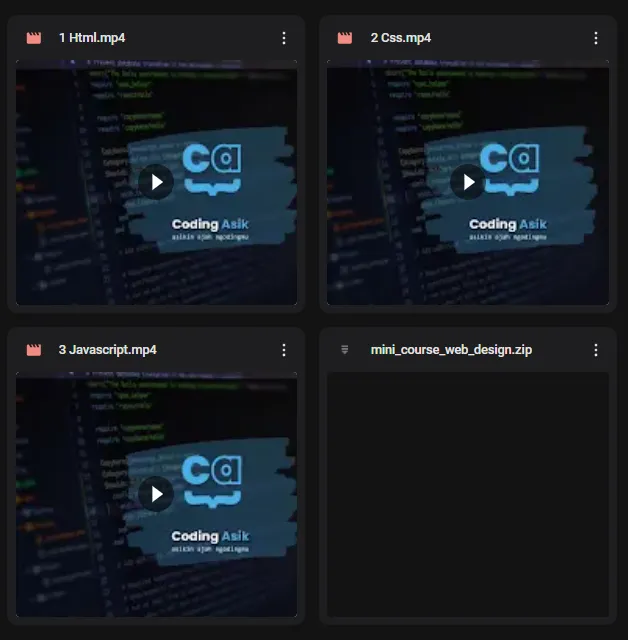 Mini Course Web Design