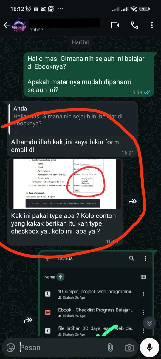Langsung belajar dan udah bisa bikin form dll